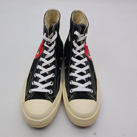 Converse All Star 70 Hi Play Comme des Garcon Men's 10 Women's 12 Black Sneakers - Picture 2 of 9